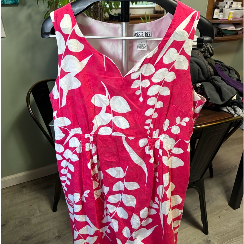 Cute cotton summer dress, as any color ribbon to waist, dress it up